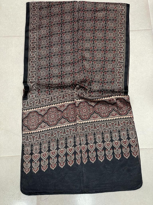 Winter Special Azrakh Print Mashru silk Stoles For Women