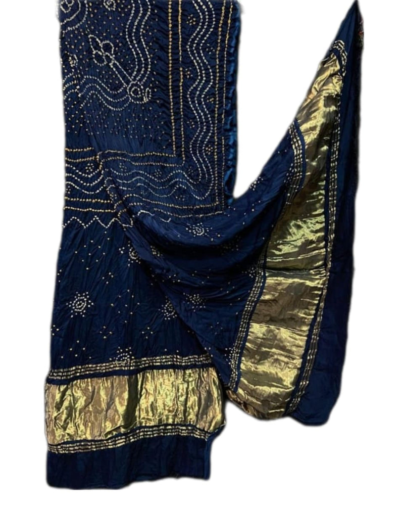 Modal Silk Bandhej Dupatta with tissue pallu