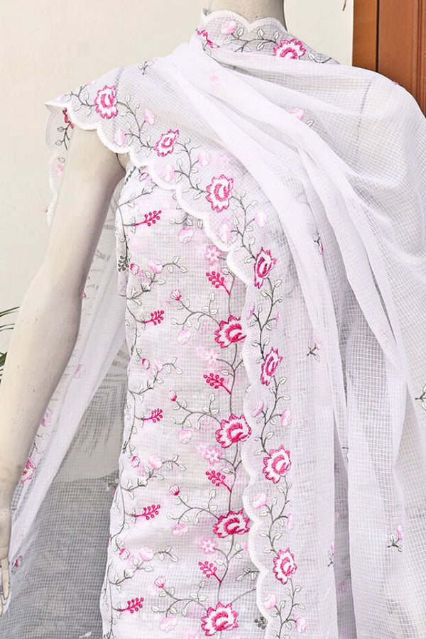 Kota Doriya Embroidery work Unstitched Suit