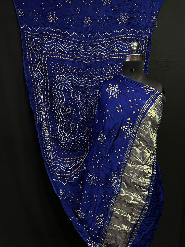 Modal Silk Bandhej Dupatta with tissue pallu