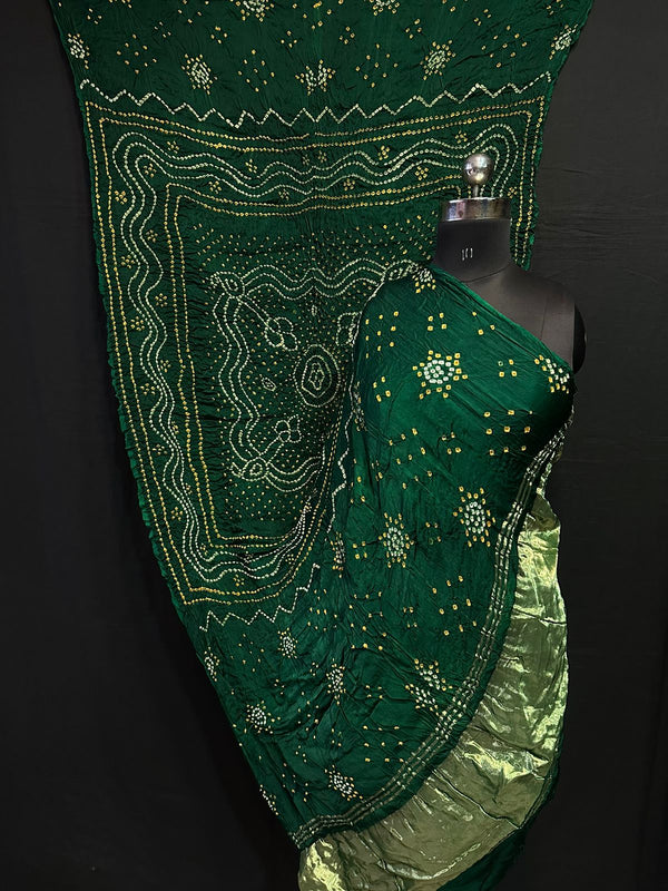 Modal Silk Bandhej Dupatta with tissue pallu