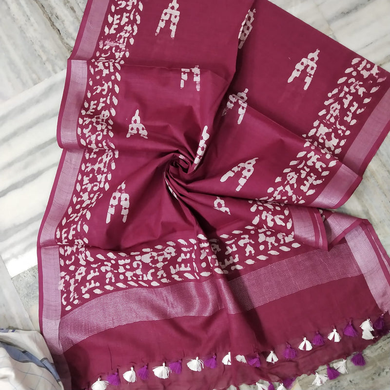 Bhagalpuri semi linen dupatta