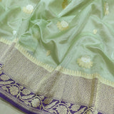 Pure tissue silk Hand Weaved Fully Khadwa weaved Zari work Saree