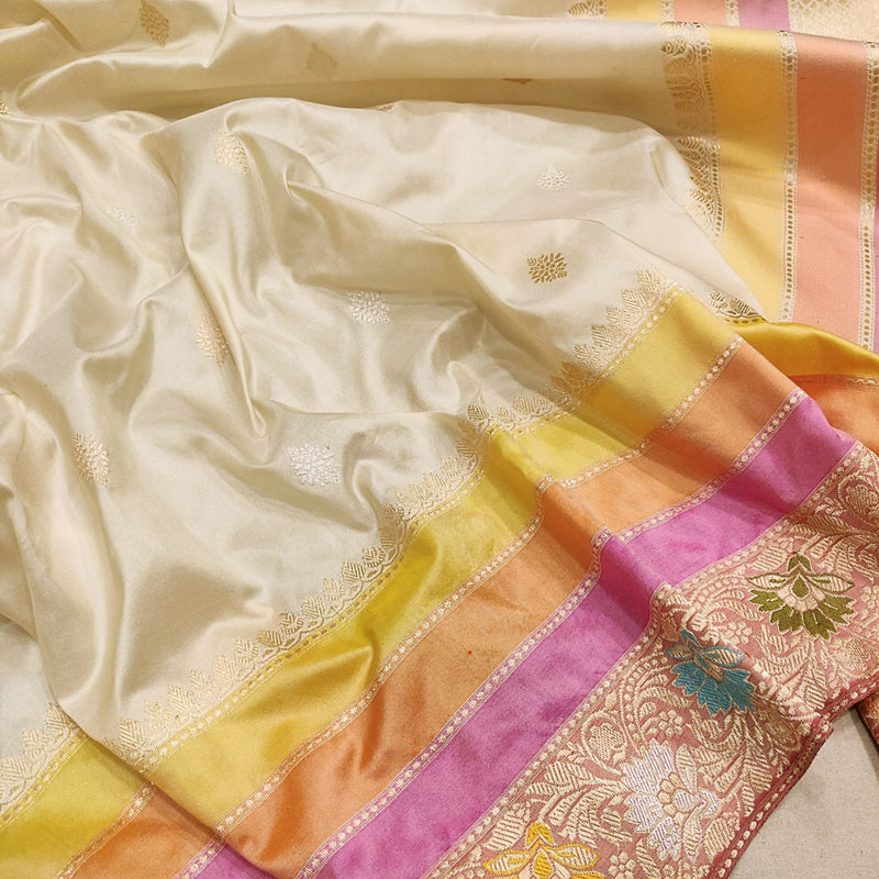 Pure katan silk khadwa Hand Weaved Zari work Saree