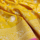 Pure katan silk khadwa Hand Weaved Zari work Saree