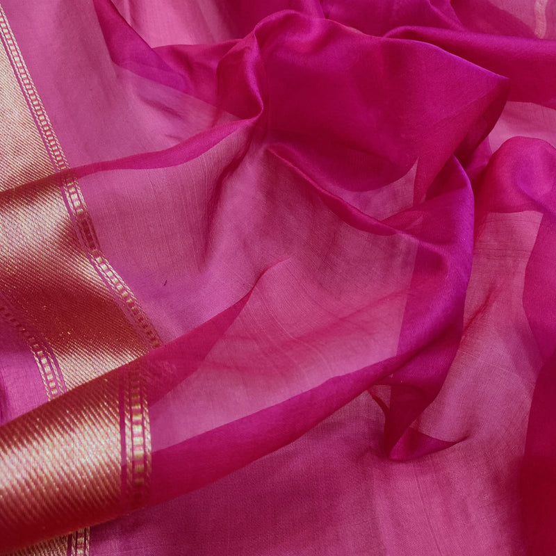 Pure Kora silk gold Zari Weaved Saree