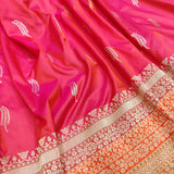 Pure katan silk khadwa Hand Weaved Zari work Saree