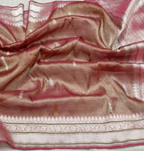 Pure Tissue Silk Saree with Iktara and sona rupa buti fusion