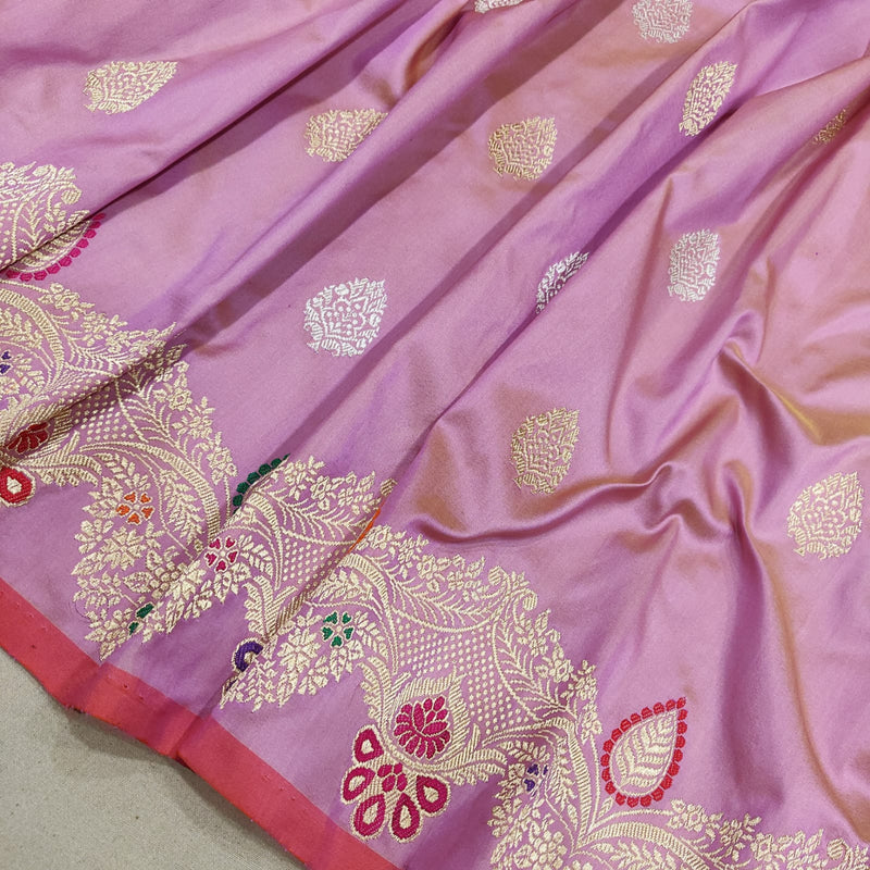 Pure Katan silk Hand Weaved Fully Khadwa weaved Zari work Saree