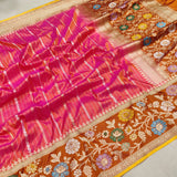 Pure Katan silk Hand Weaved Fully Khadwa weaved Zari work Saree