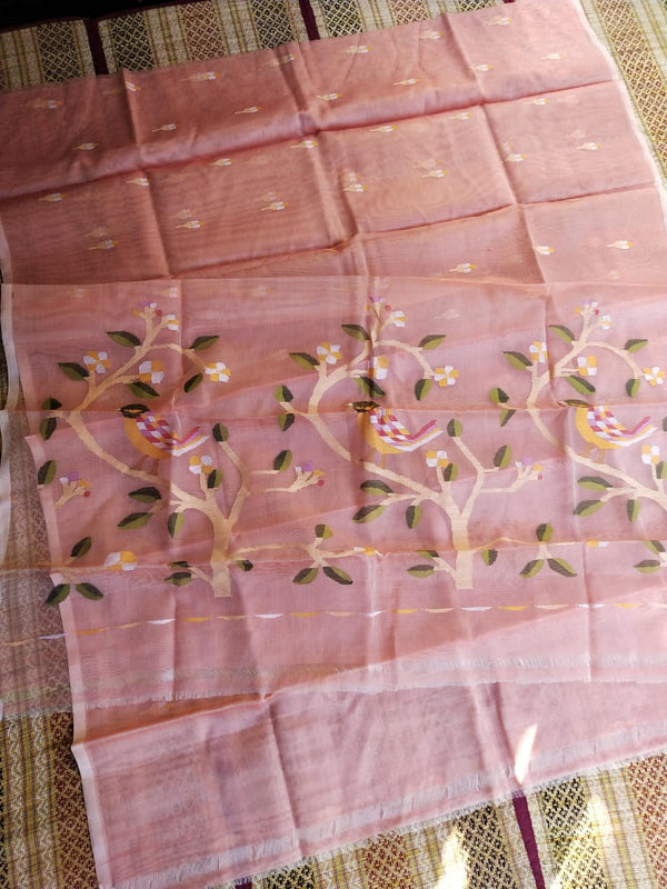 Pure Moslin jamdani Saree ( Length- 6.3 meter )