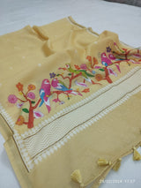 Pure Banarasi Pichwai Work Dupatta with beautiful tassels