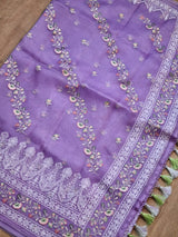 Exclusive Pure Organza Silk Saree With Multi thread Embroidery |LIMITED EDITION|