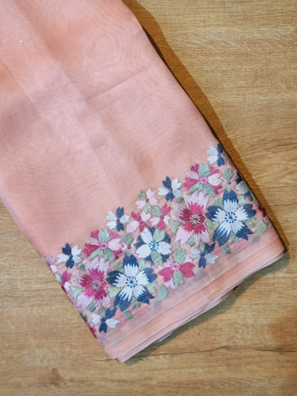 Exclusive Pure Organza Silk Saree With Multi thread Embroidery |LIMITED EDITION|