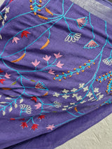 Pure Linen By Linen Saree with embroidery | EXCLUSIVE COLLECTION|