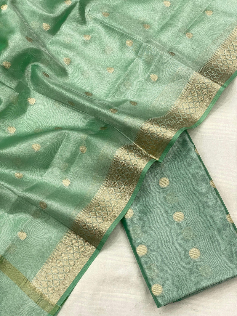 Pure Banarasi Tissue Silk Unstitched Suit