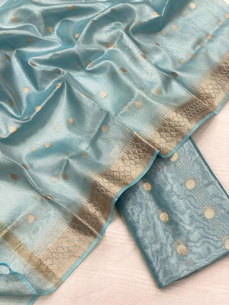 Pure Banarasi Tissue Silk Unstitched Suit