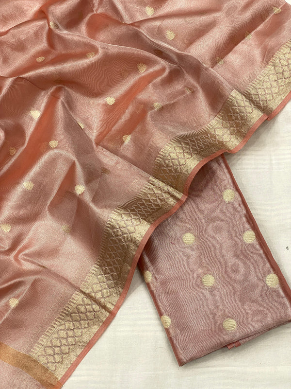 Pure Banarasi Tissue Silk Unstitched Suit