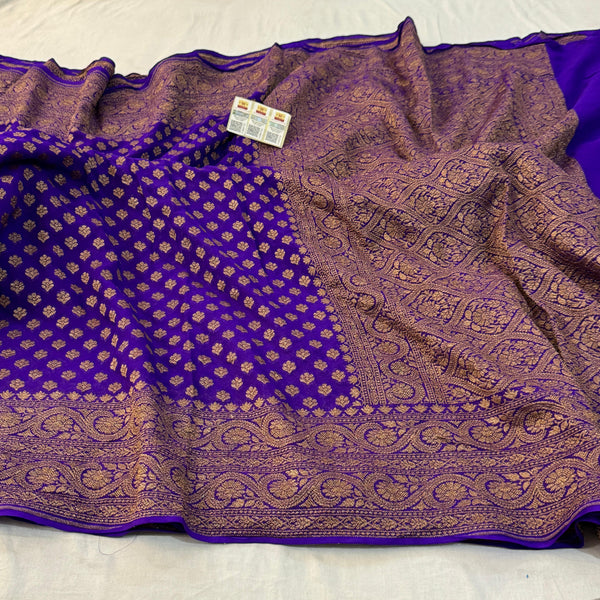 Pure Banarasi Handloom Khaddi Georgette Silk Saree | NEW EDITION |