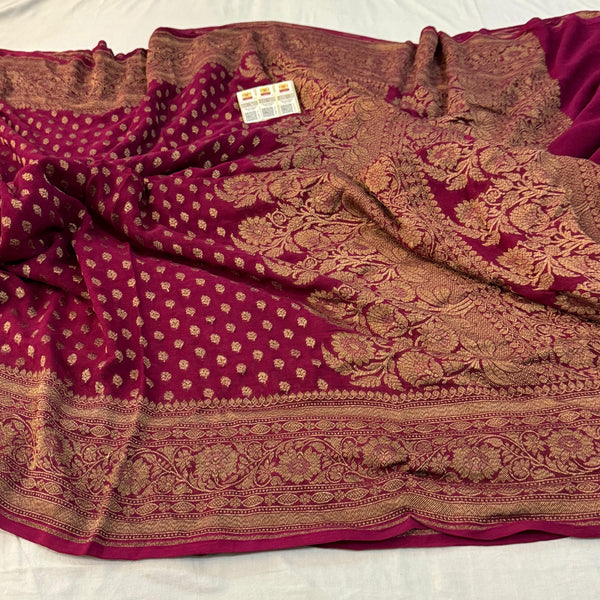 Pure Banarasi Handloom Khaddi Georgette Silk Saree | NEW EDITION |