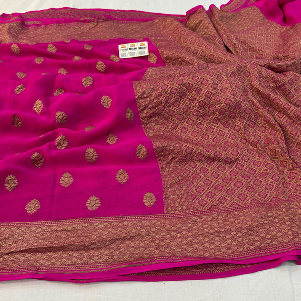 Pure Banarasi Handloom Khaddi Georgette Silk Saree | NEW EDITION |