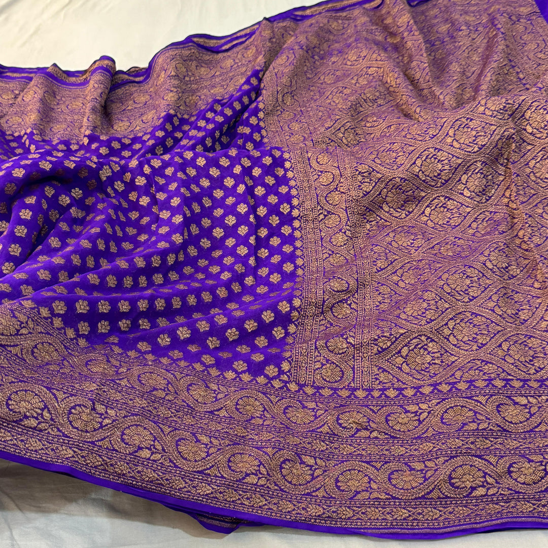 Pure Banarasi Handloom Khaddi Georgette Silk Saree | NEW EDITION |