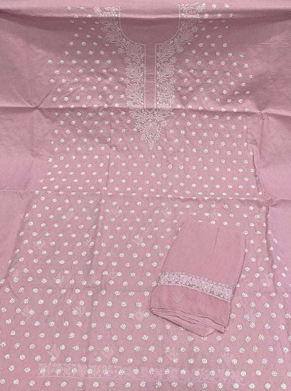 Pure Cotton Chikankari 3pc Unstitched suit