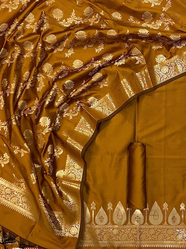 Pure Banarasi Soft Silk Unstitched Suit