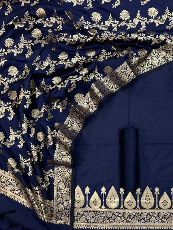 Pure Banarasi Soft Silk Unstitched Suit