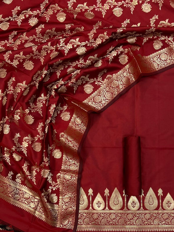 Pure Banarasi Soft Silk Unstitched Suit