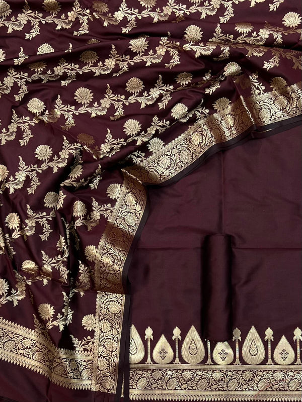 Pure Banarasi Soft Silk Unstitched Suit