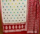 Handloom made Pure Khaddi Chiffon Unstitched Suit With water Zari Work.