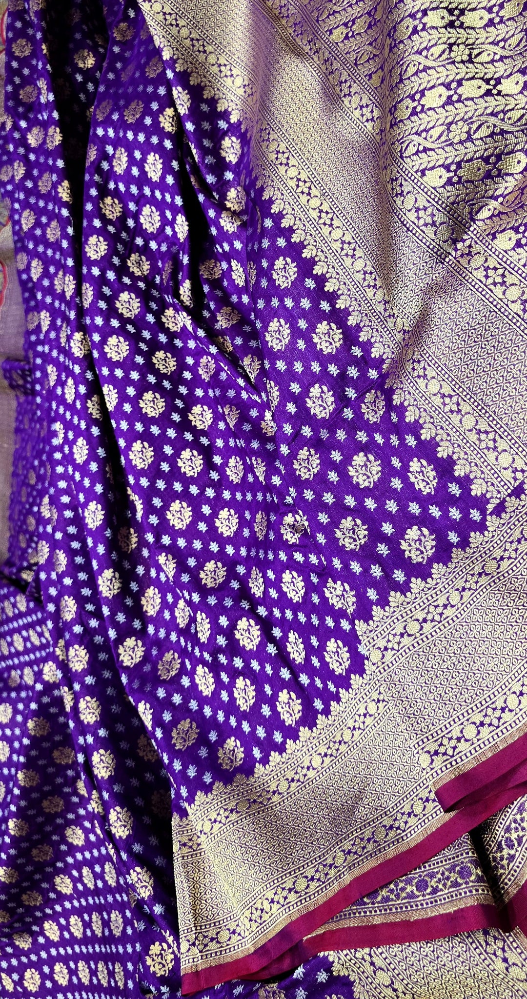 DESIGNER COLLECTION Pure BANARASI katan rupa sona jamdani inspiration butis, very intricate and exquisite weave