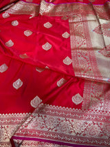 Pure Banarasi Mashru Silk Saree With Zari work