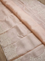 Pure Organza Silk Saree With Pearl Border