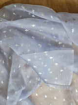 Pure Organza Silk Saree With velvet chikankari embroidery