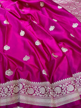 Pure Banarasi Mashru Silk Saree With Zari work