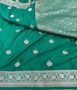 Pure Banarasi Mashru Silk Saree With Zari work