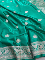 Pure Banarasi Mashru Silk Saree With Zari work