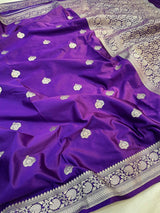 Pure Banarasi Mashru Silk Saree With Zari work