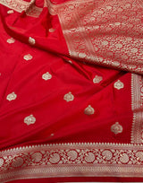 Pure Banarasi Mashru Silk Saree With Zari work