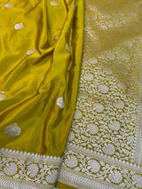 Pure Banarasi Mashru Silk Saree With Zari work