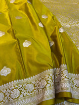 Pure Banarasi Mashru Silk Saree With Zari work