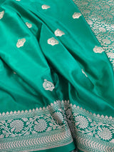 Pure Banarasi Mashru Silk Saree With Zari work