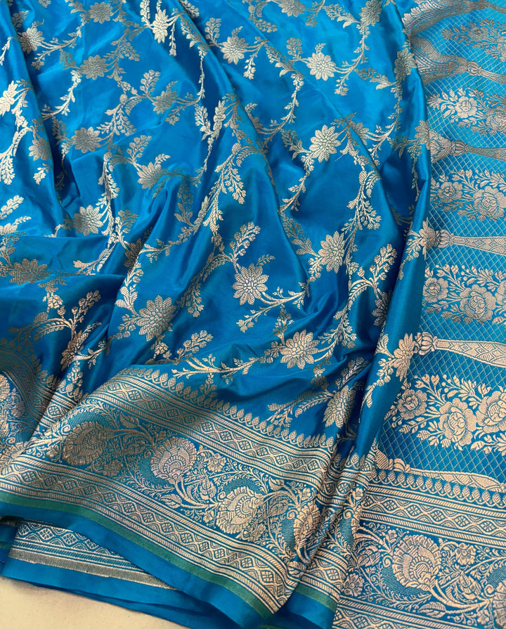 Pure Banarasi Mashru Silk Saree With Zari work