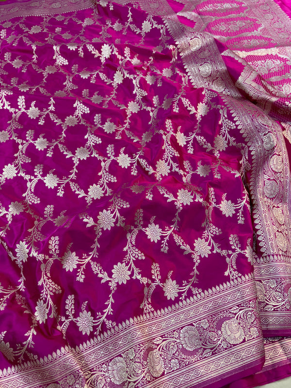 Pure Banarasi Mashru Silk Saree With Zari work