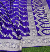 Pure Banarasi Mashru Silk Saree With Zari work