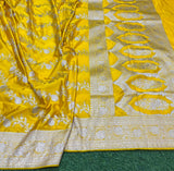 Pure Banarasi Mashru Silk Saree With Zari work