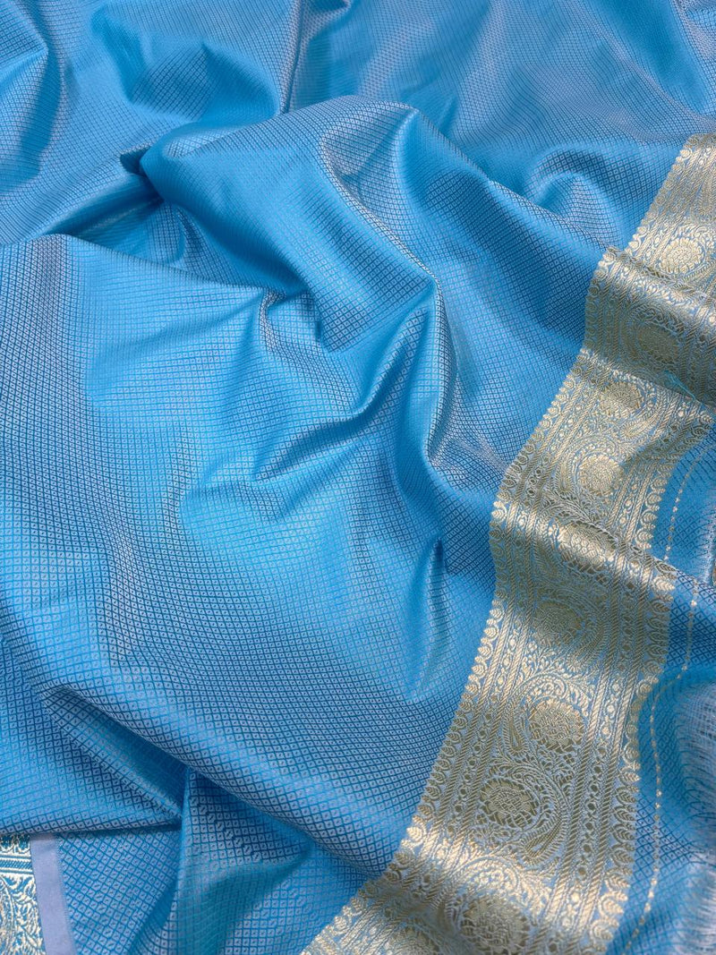 Pure Banarasi Mashru Silk Saree With all over tilfi work