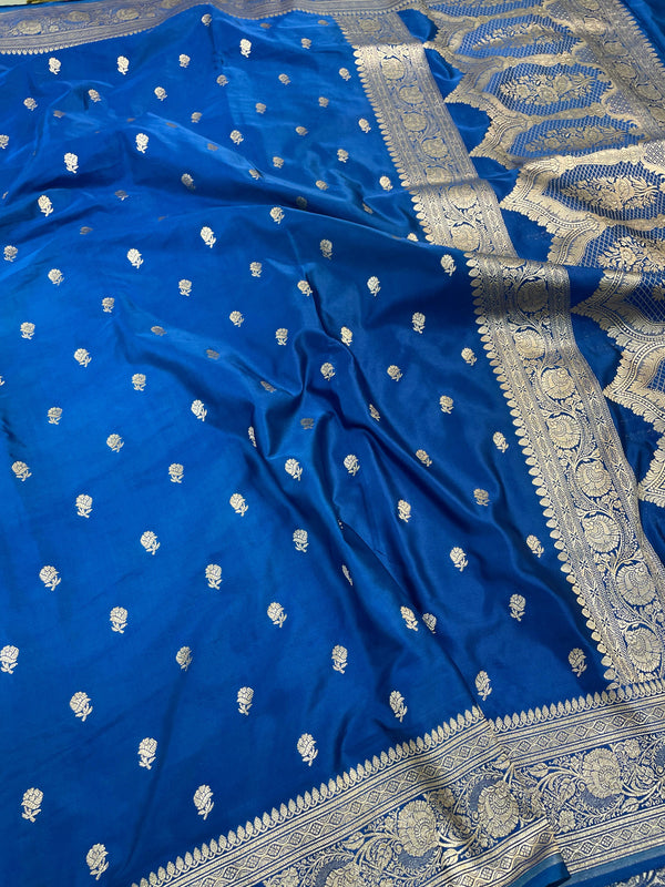 Pure Banarasi Mashru Silk Saree With zari work pallu